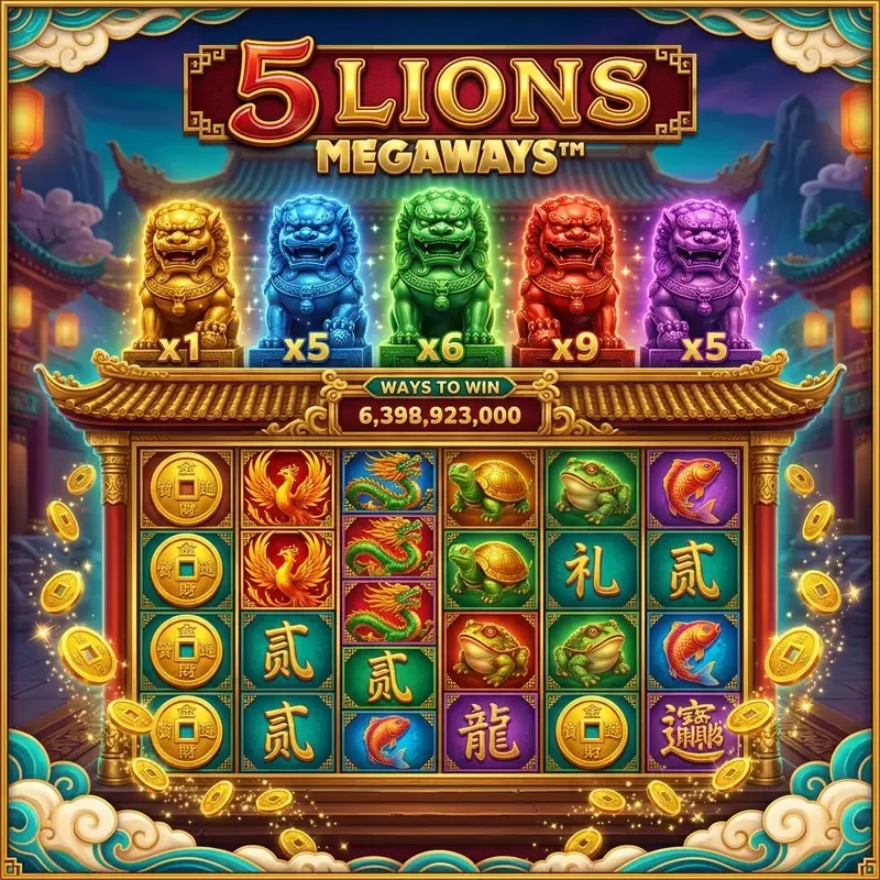 5 Lions Megaways Slot Review, Demo